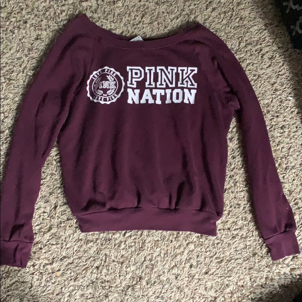 PINK Burgundy Sweatshirt